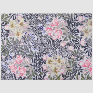Seda Patrón floral, papel de tejidos William Morris