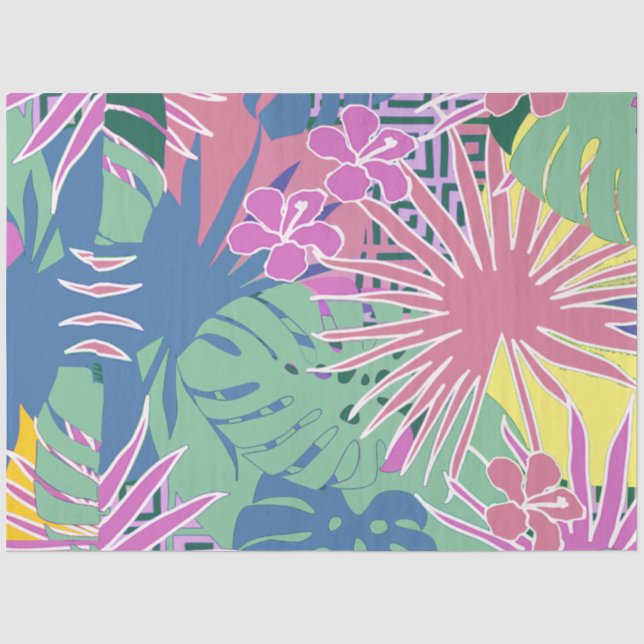 Seda Patrón floral Papel de tono de descomposición (Anverso)