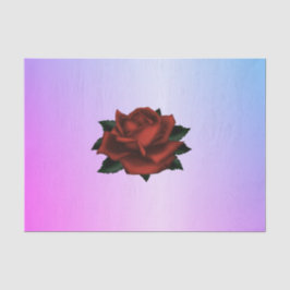 Seda Patrón floral simple en papel de tejido púrpura