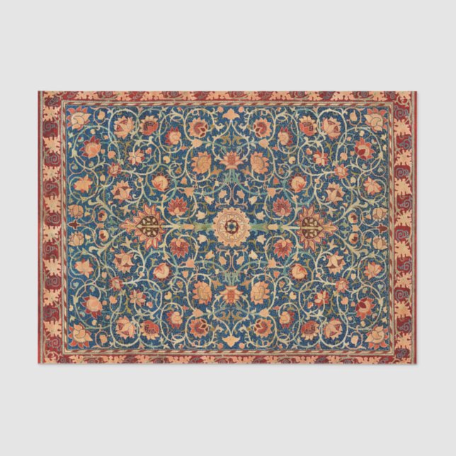 Seda Patrón floral William Morris Papel de tejidos (Anverso)