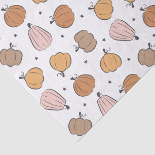Seda Patrón moderno de calabaza - Papel de tejido