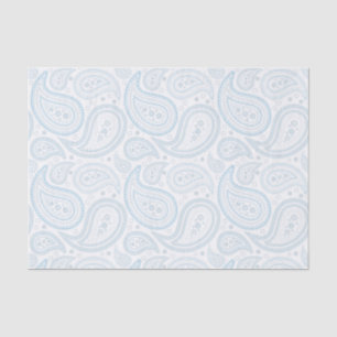 Seda Patrón paisley azul claro sobre papel de tejidos b