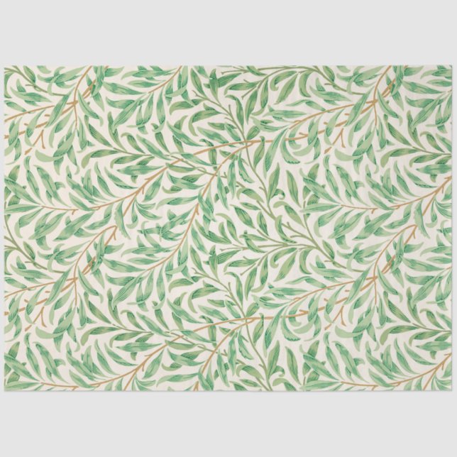 Seda Patrón Willow, Papel de tejidos William Morris (Anverso)