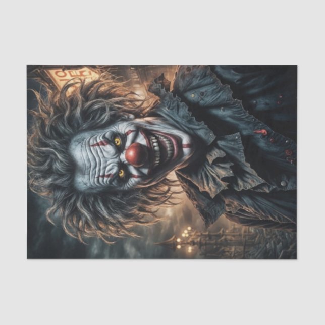 Seda Payaso torpe de carnaval | Papel oscuro de descone (Anverso)