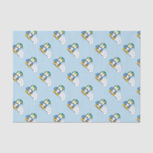 Seda Pequeño pingüino sentado con papel tapete de bolas