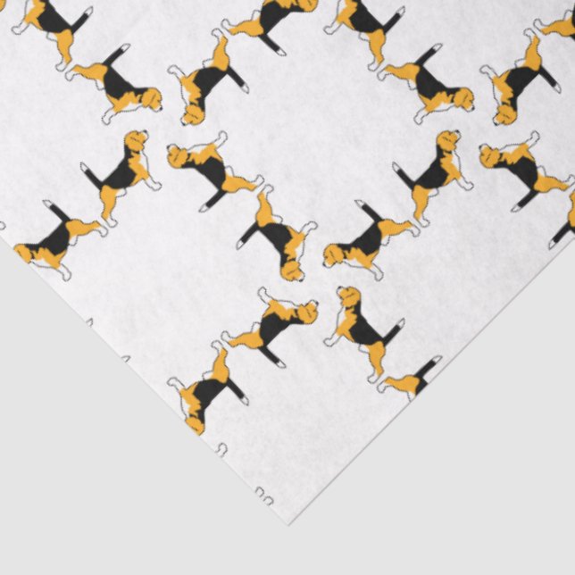 Seda Perros Beagle de papel tisú (Detalle)