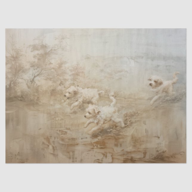 Seda Perros - Papel de té estilo pintura al aceite (Anverso)