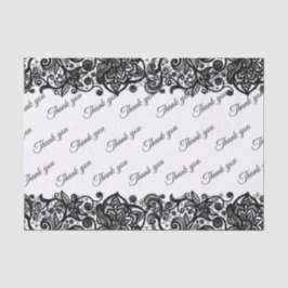 Seda Personalizado de encaje Gracias papel higiénico Bo