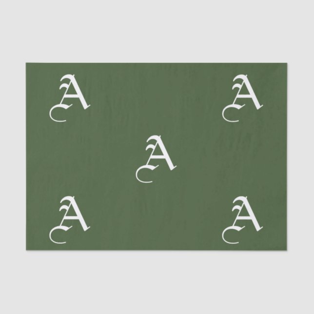 Seda Personalizado INICIAL de papel de tejidos (Anverso)