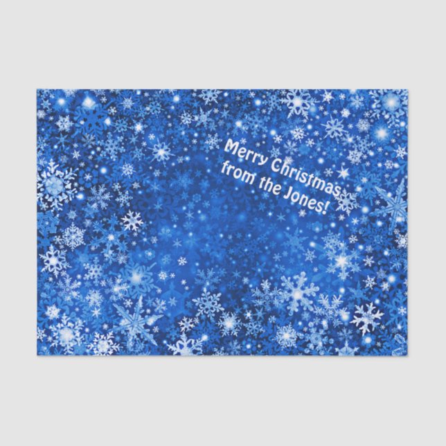 Seda Personalizado Papel de tejidos de nieve en el lago (Anverso)