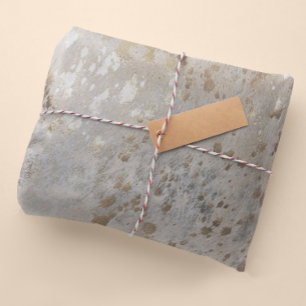 Seda Piel de vaca plateado Imprimir papel de envoltura 