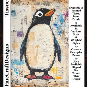 Seda Pingüino Lindo, Collage de Papel Mugriento DJ1R De