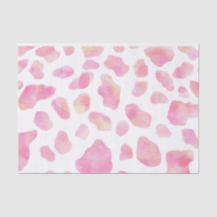 Seda PINK SAFARI - Papel de té impreso en Leopardo blan