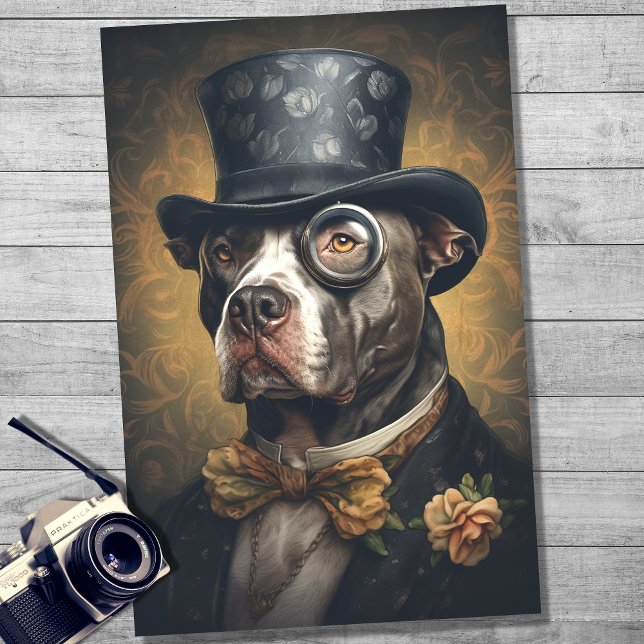 Seda Pit Bull en traje y Gorra 3 papel de descomposició (Subido por el creador)