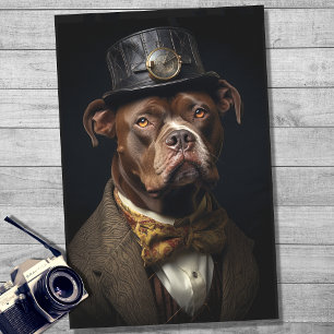 Seda Pit Bull in Suit y Gorra 1 Papel de descomposición