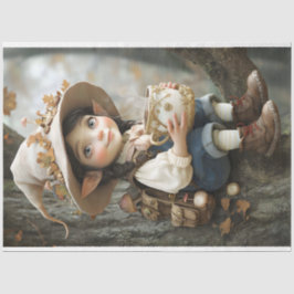 Seda Pixie Beige Gorra Espejo frente a papel de tejido 