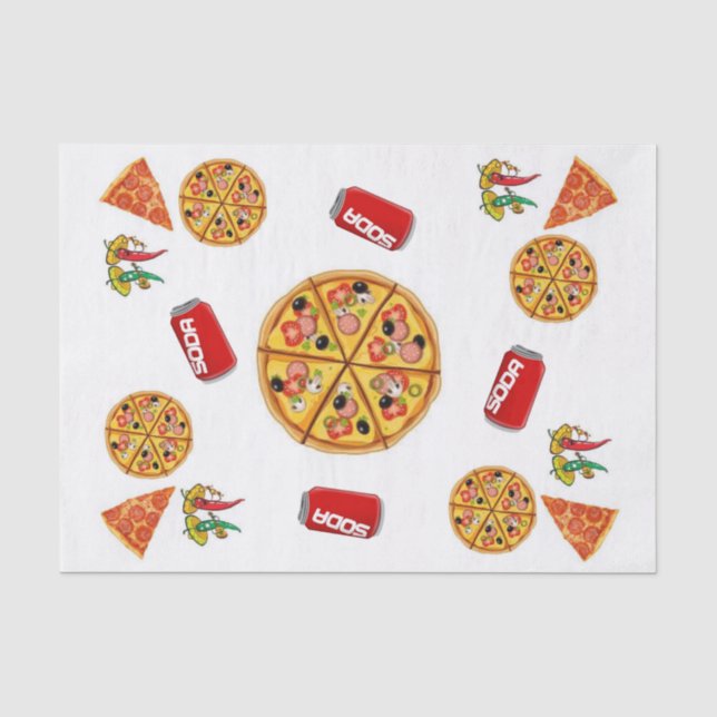 Seda Pizza de papel de tejidos (Anverso)