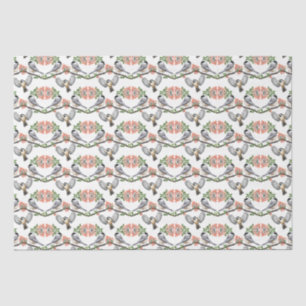 Seda Pollos en papel tapiz de venas rojas