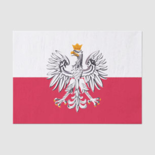 Seda Polonia, Águila, papel tisú de bandera polaca