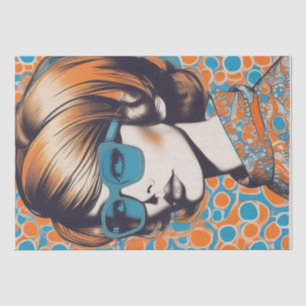 Seda Psicodélico: Papel retro hippie de los años 60