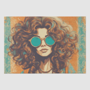 Seda Psicodélico: Papel retro hippie de los años 60