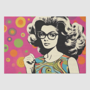 Seda Psicodélico: Papel retro hippie de los años 60