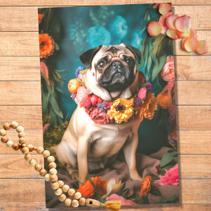 Seda Pug en Florencia 1 Papel de desconfianza