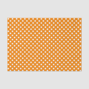 Seda Punto de Polka Blanco sobre el papel tapón Naranja
