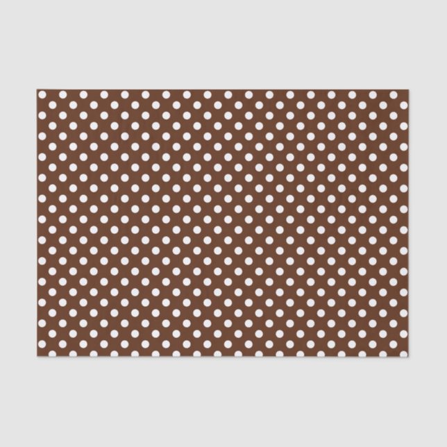 Seda Punto de polka blanco sobre papel de tono marrón (Anverso)