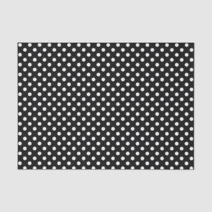 Seda Punto de polka blanco sobre papel de tono negro