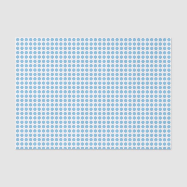Seda Puntos azules claros en papel de tejidos blancos (Anverso)