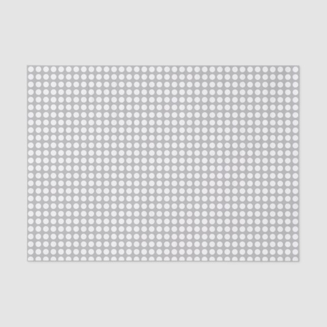Seda Puntos blancos en papel de tejido gris (Anverso)