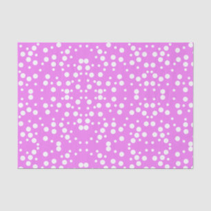 Seda Puntos de Polka Blanco sobre papel de tejido rosad