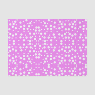 Seda Puntos de Polka Blanco sobre papel de tejido rosad