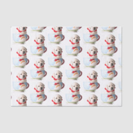 SEDA PUPPY EN UN PAPEL DE TEJIDO NAVIDADES