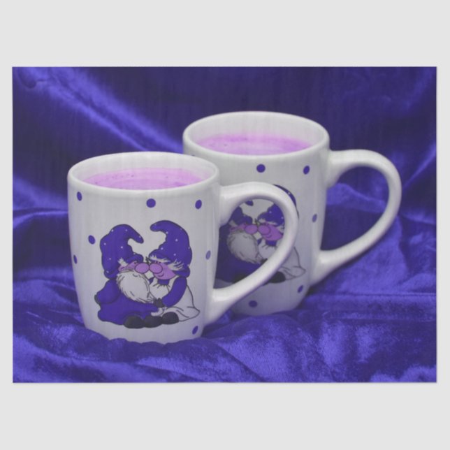 Seda púrpura pasión gnomas papel de tejido (Anverso)