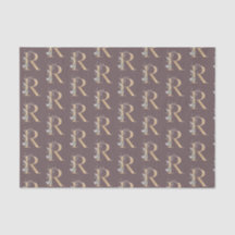 R Papel de envolvimiento floral monograma