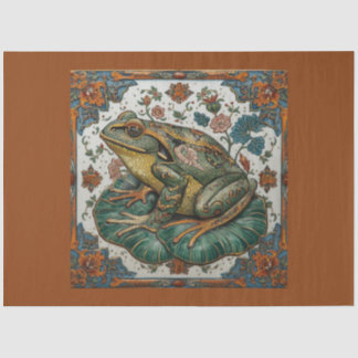 Seda Rana Cloisonne sobre papel tisú y decoupage de hoj