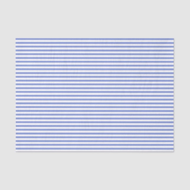 Seda Rayas finas azules y blancas - Papel de tejidos (Anverso)