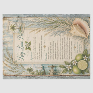 Seda Receta de tarta de lima clave Papel de decoupage V