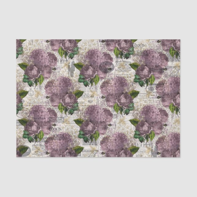 Seda Regal Queen Bee con papel de cosecha Rosa púrpura (Anverso)