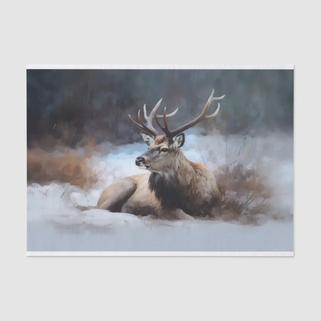 Seda Reindeo en papel de deshielo de 1 nieve (Anverso)