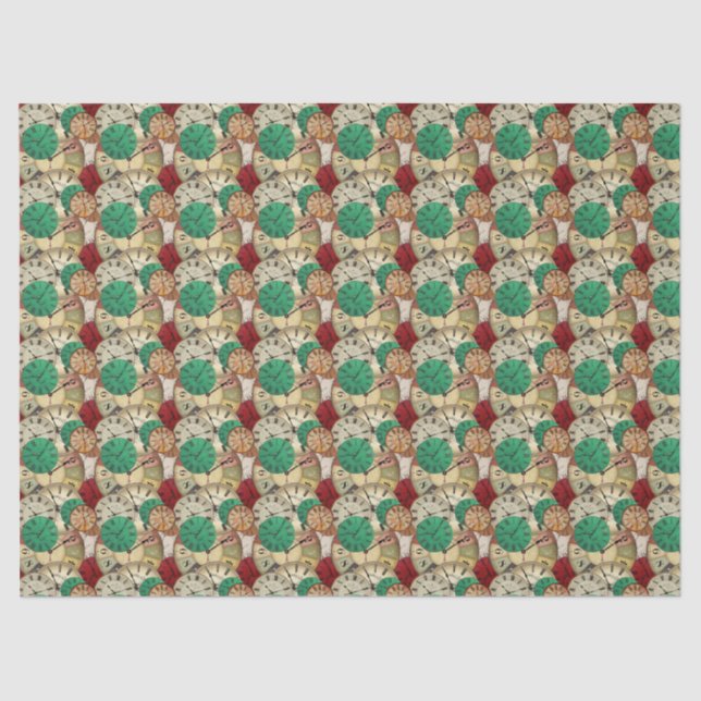 Seda Reloj vintage Papel de tejidos (Anverso)