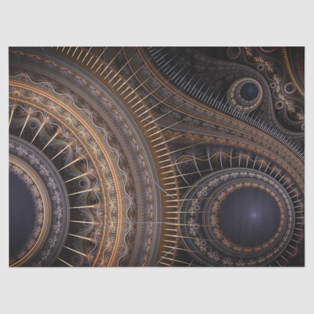 Seda Resumen de engranajes fractales 18 Papel de tejido (Anverso)