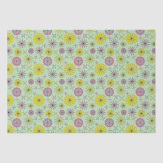 Seda Resumen de papel de tejido floral rosa y amarillo