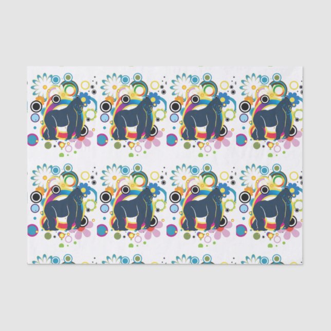 Seda Resumen del papel de los tejidos de gorilas (Anverso)