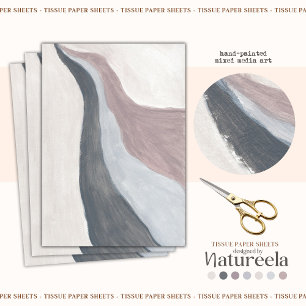 Seda Resumen moderno Papel de Tejido Terracotta Boho
