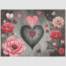 Resumen romántico de papel de tejido gótico