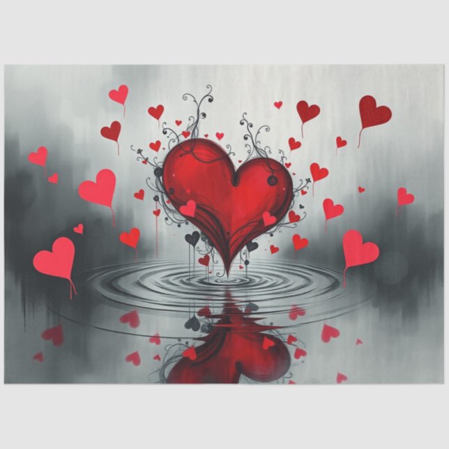 Seda Resumen romántico de papel de tejido gótico (Anverso)