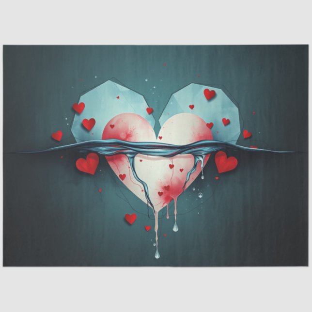 Seda Resumen romántico de papel de tejido gótico (Anverso)